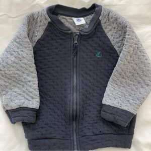 Petit Bateau Quilted Bomber Jack - Size 18m